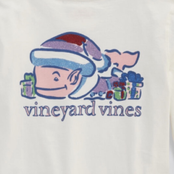 🔥🔥🆕🐳VINEYARD VINES GIRLS WATERCOLOR ELF WHALE LONG-SLEEVE TEE - Picture 2 of 4